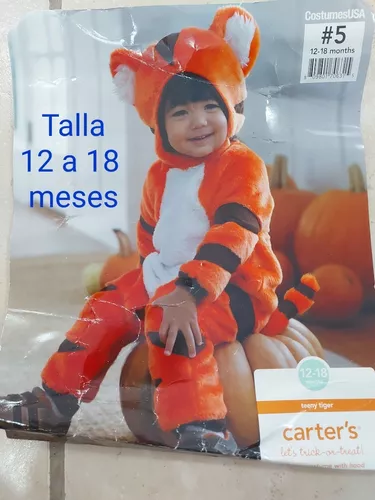 Disfraz Infantil Tigre Carter´s Talla 12 A 18 Meses