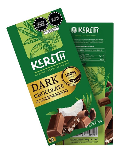 Chocolate Con Coco Kerith 60% Cacao | 90g 