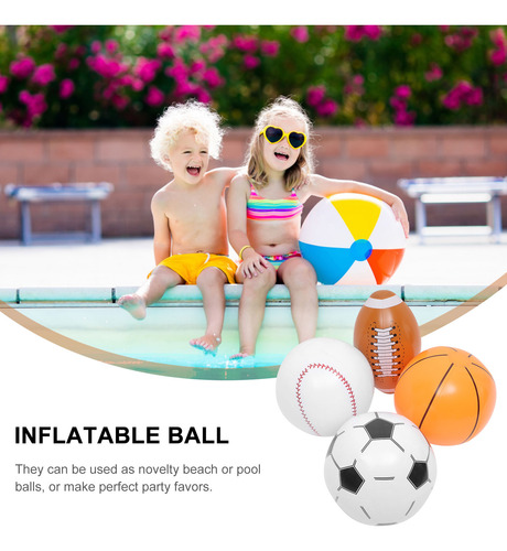 Pelota Inflable De Fútbol Inflable, Pelota De Playa, 4 Pieza