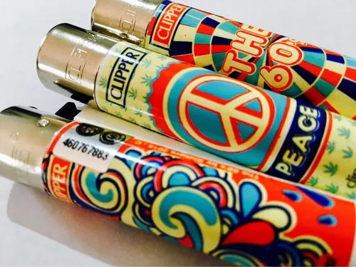 Clipper Flower Power Encendedor / España / Piedra Gas / Clip