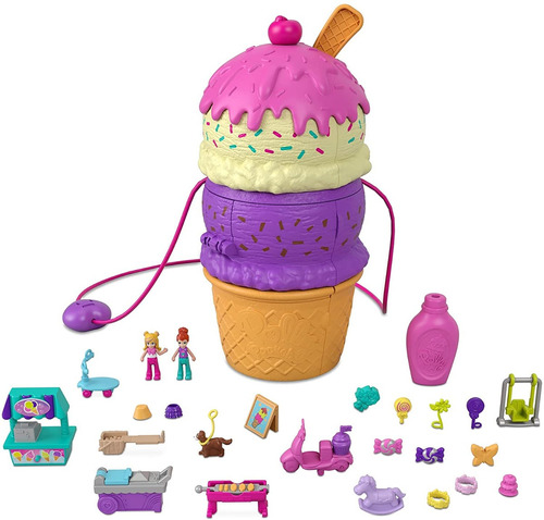 Set De Juego Polly Pocket Mundos De Sorpresa Helado