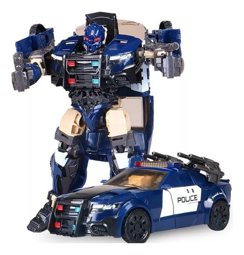 Boneco Transformers Barricade E Carro Polícia 19 Cm