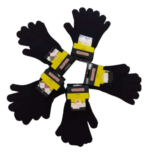 Guantes Magicos Negro Grueso De Lujo De Niño Elastizado Invi