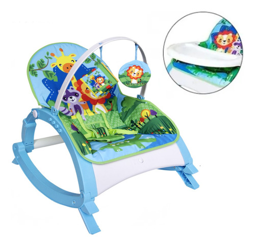 Cadeira De Balanço Para Bebê Color Baby Bandeja Alimentação