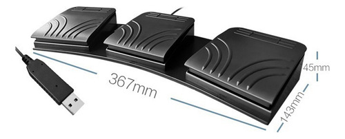 Pedal De Pie Usb Para Pc, Interruptor De Pie Triple, Pedal D