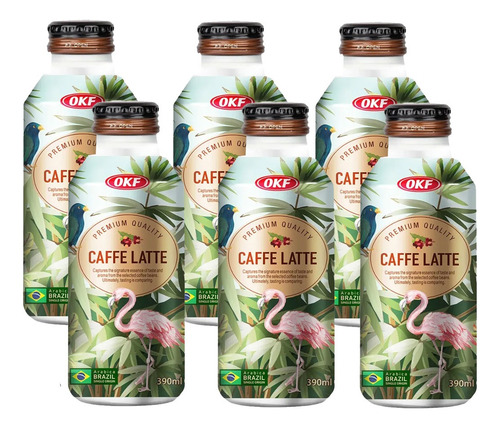 Pack 6 Caffe Con Leche Latte Okf Premium Listo Para Beber