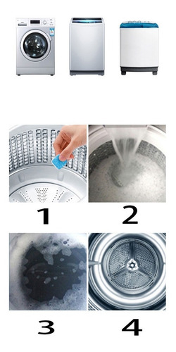 Imagen 3 de 5 de Pastillas Efervescentes Limpieza De Máquina Lavadora X12