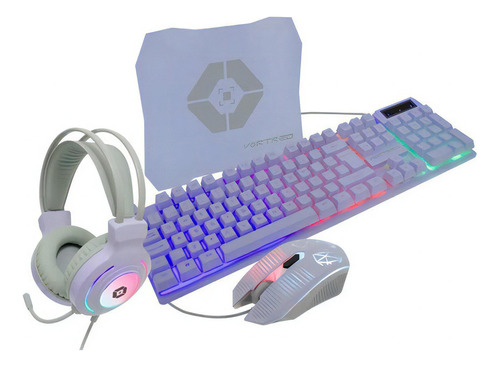Kit Gamer Vortred V-930662 Audifonos,mouse,teclado,mouse Pad