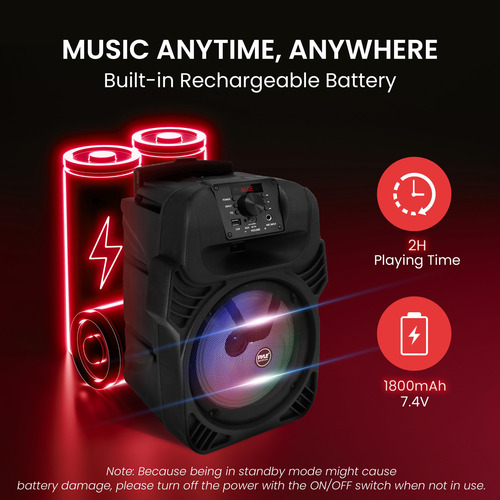 Altavoz Bluetooth Pa Portátil Pyle Pphp844b 400w