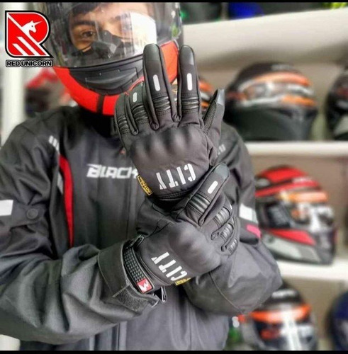 Guantes  De Moto  Invierno Con Proteccion Modelo Velcro 