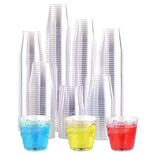 500 Pack Plastic Shot Glasses, 2oz Disposable Cups, Win...