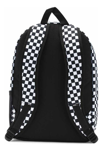 Mochila Vans Construct Skool Color Blanco Diseño de la tela Ajedrez