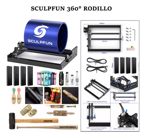 Máquina De Grabado Láser Sculpfun S9+rodillo Atomstack R1pro