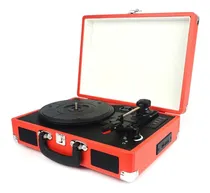 Comprar Winco W406 Tocadiscos Wireless Bluetooth Vintage Maletin Color Rojo
