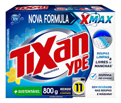 Sabão Em Pó Tixan Primavera 800g