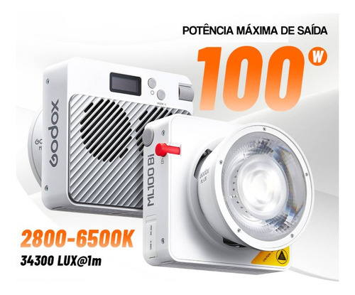Iluminador Led Godox Ml100bi Com Soft Box Octa 50cm E Tripé