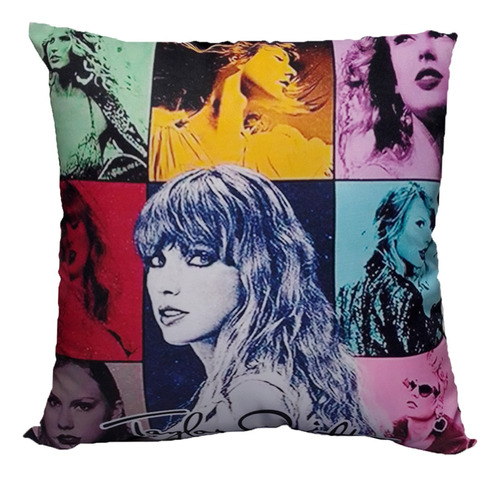 Almohada Taylor Swift 35x35 Cm Afelpado Con Cierre