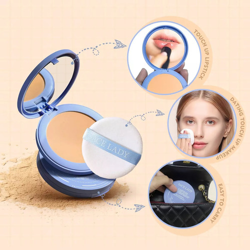 Para 4pcs Polvo Facial Setting Oil Control, Polvo Mate,