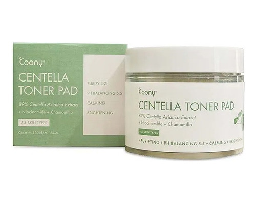 Coony Centella Toner Pad Almohadillas De Limpieza Facial X60