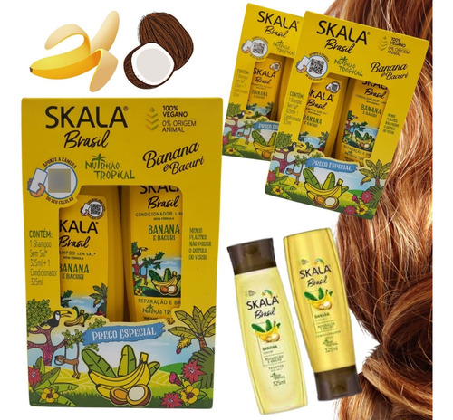 Skala Shampoo + Acondicionador Banana E Bacuri 325ml Lfme