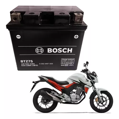 Bateria Moto BTX7L-BS / YTX7L-BS /= BB5L-B / 6 Ah / BOSCH