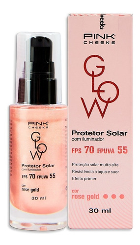 Glow Primer Multifuncional Fps70 Rose Gold Pink Cheeks 30ml