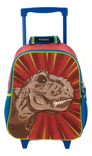 Mochila Chica Chenson Ruedas Niño Escolar Kinder T-rex Dicor Co66062-r Carro De Fabrica