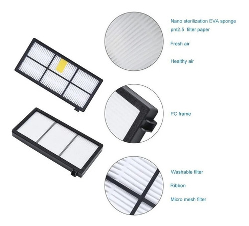 Set Kit Repuesto Irobot Roomba 870 871 880 980 990 Series