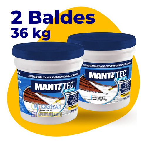 Kit Manta Líquida Impermeabilizante 36kg Telhado Laje