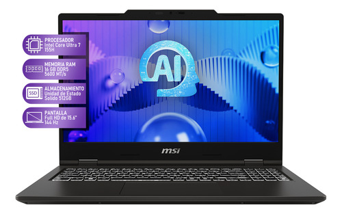 Laptop Msi Venture 15 Ai Core Ultra 7 155h 16gb 512gb