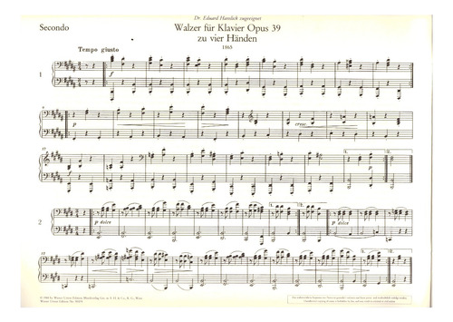 J. Brahms: Waltzes Op.39 (the Version For Four Hands).