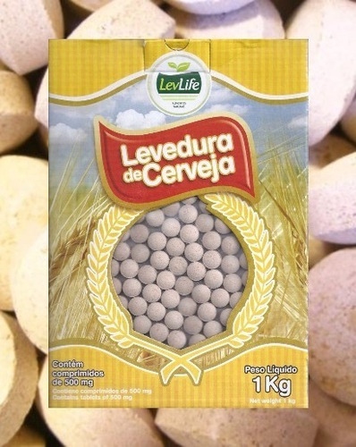 La levadura de cerveza trata la piel con acné, 2000 comprimidos de 1 kg, sabor sin sabor