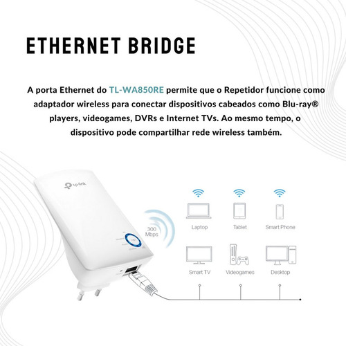 Repetidor De Sinal Tp-link Wi-fi Branco Bivolt Original