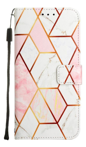 Funda For Zte Axon 60 4g Kickstand Pu Cuero Mármol Patrón