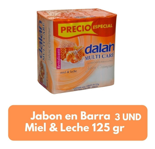 Imagen 1 de 3 de Jabón En Barra Miel & Milk 3-pack Bulto De 24 Paq 125gr C/u