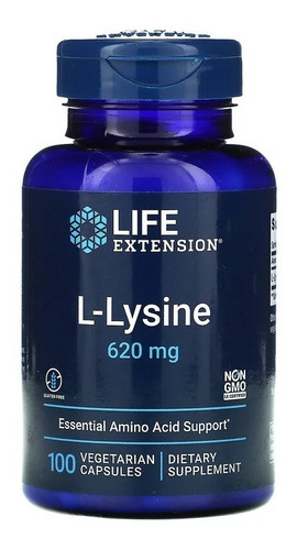 L-lysine 620 Mg 100 Caps Lisina - Life Extension