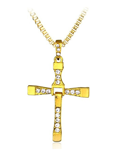 The Fast And Furious-collar De Cruz Para Hombre, G Gold