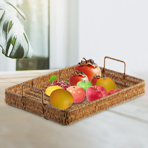 Bandeja De Servicio Tejida A Mano, Decoración Artesanal,