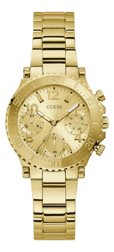Reloj De Pulsera Guess Cosmic Gw0465l1 analógico color dorado
