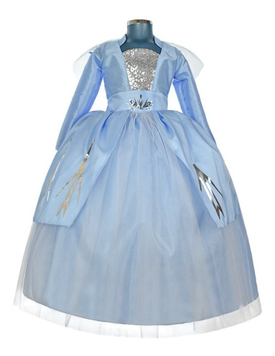 Elsa Frozen Princesa Cumpleaños Tul Fantasía Vestido Niña