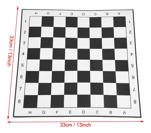 Set De Juego De Mesa Black Black Checkers Educativo Portátil