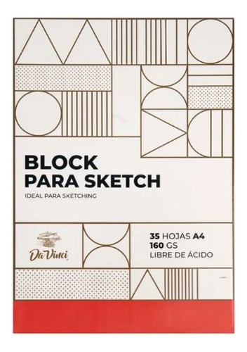 Block Dibujo Para Sketch Da Vinci 160gr. A4 Serviciopapelero