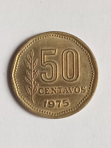 Argentina 1975. Moneda De 50 Centavos Canto Grueso. Mira!!!!