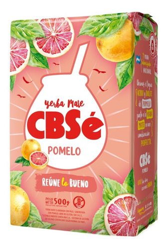 Yerba Mate Cbsé Pomelo 500g Pack De 5