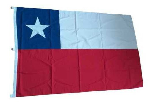 Bandera De Chile De Tela.60 X 90 . Bordada Y Reforzada.