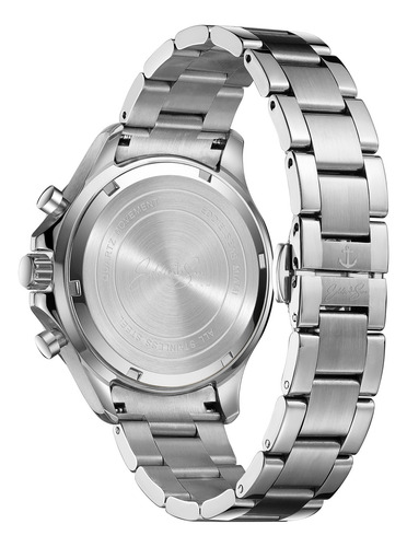 Reloj Eddie Seas Atlanticus 701 Plateado Fondo Azul