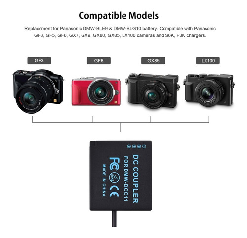 Imagem 6 de 9 de Cabo De Alimentação Usb Andoer Dmw-dcc11 Para Panasonic