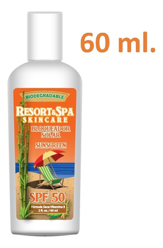 Imagen 1 de 4 de Bloqueador Solar Spf 50 100 % Biodegradable60 Ml. Uso Diario