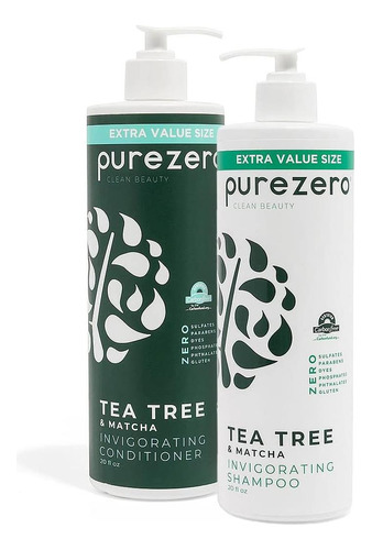 Conjunto De Shampoo E Condicionador Purezero Tea Tree E Matc