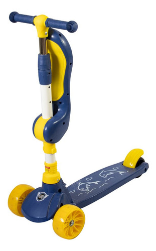 Patinete KaBaby infantil 3 rodas assento ajustável musical com led